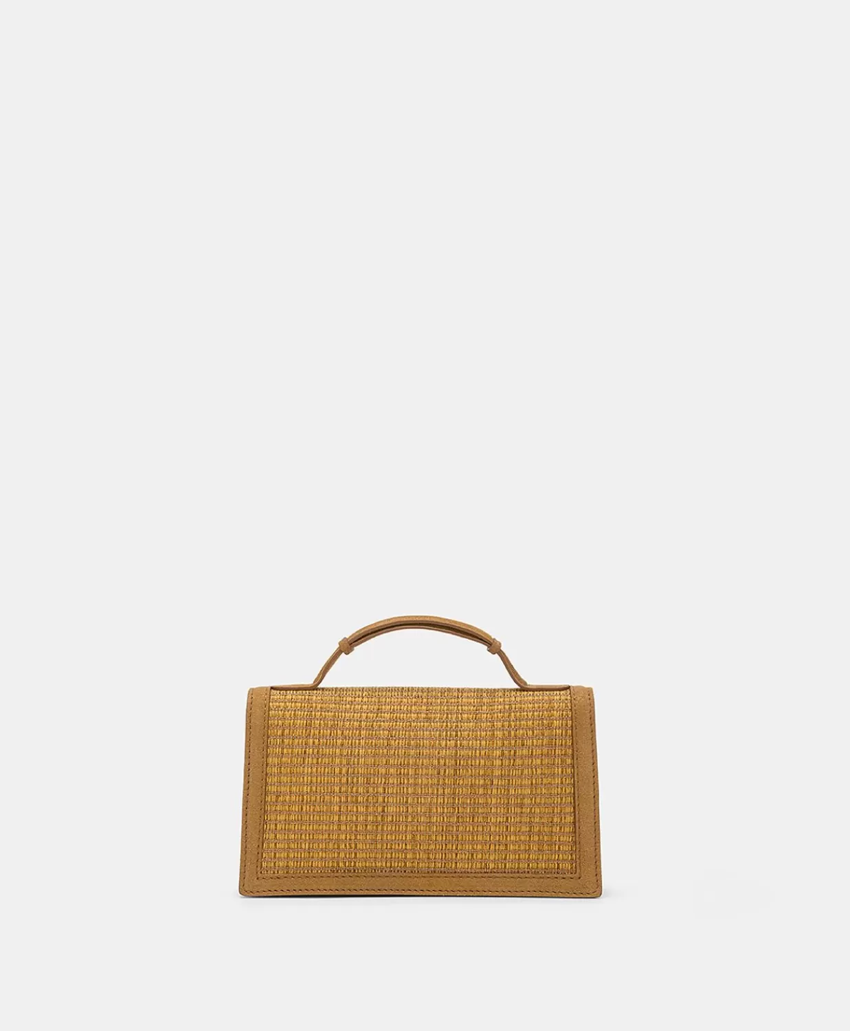 Borse E Pochette>Momoni Borsa A Tracolla Sophie In Pelle Lame' E Raffia - Caramello