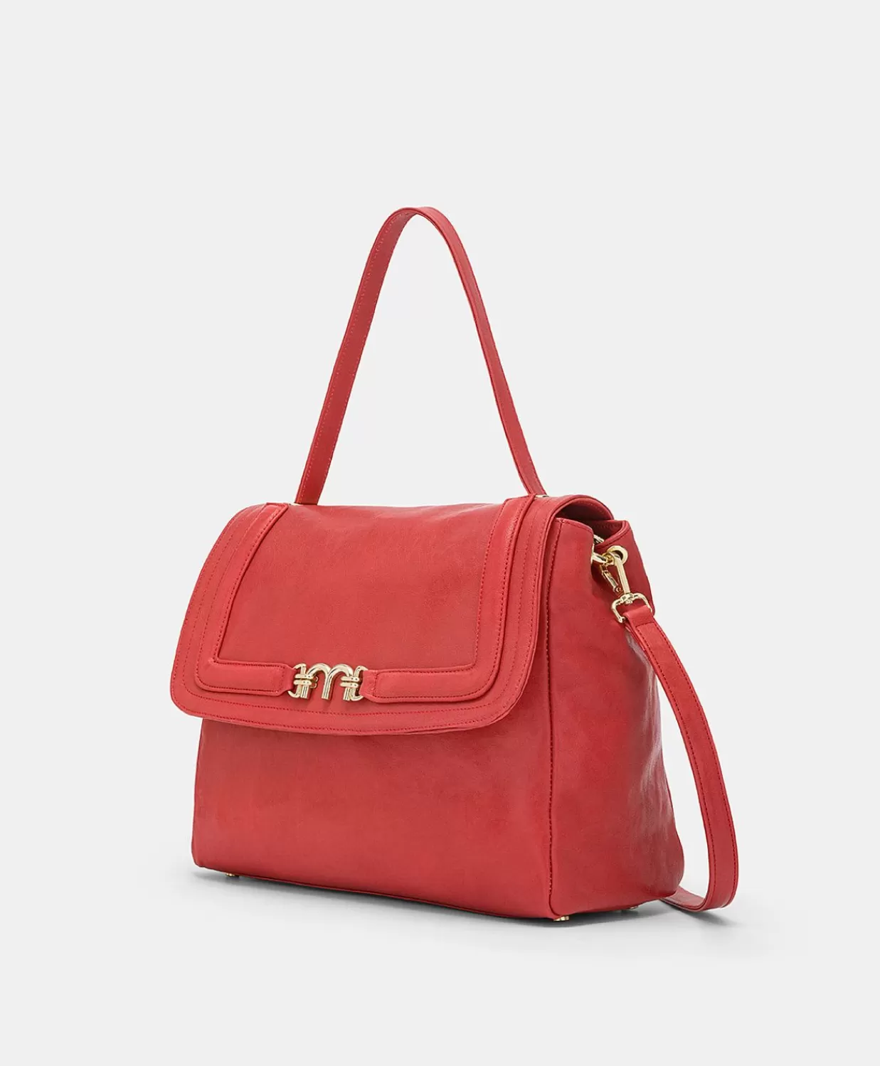 Borse E Pochette>Momoni Borsa Flore Bag In Pelle - Rosso