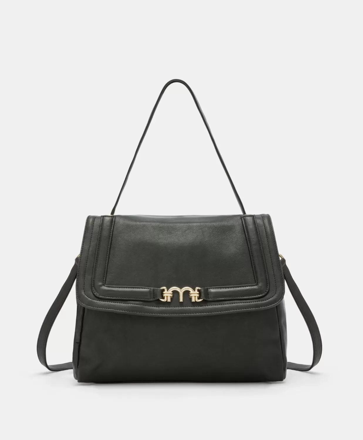 Borse E Pochette>Momoni Borsa Flore In Pelle - Nero