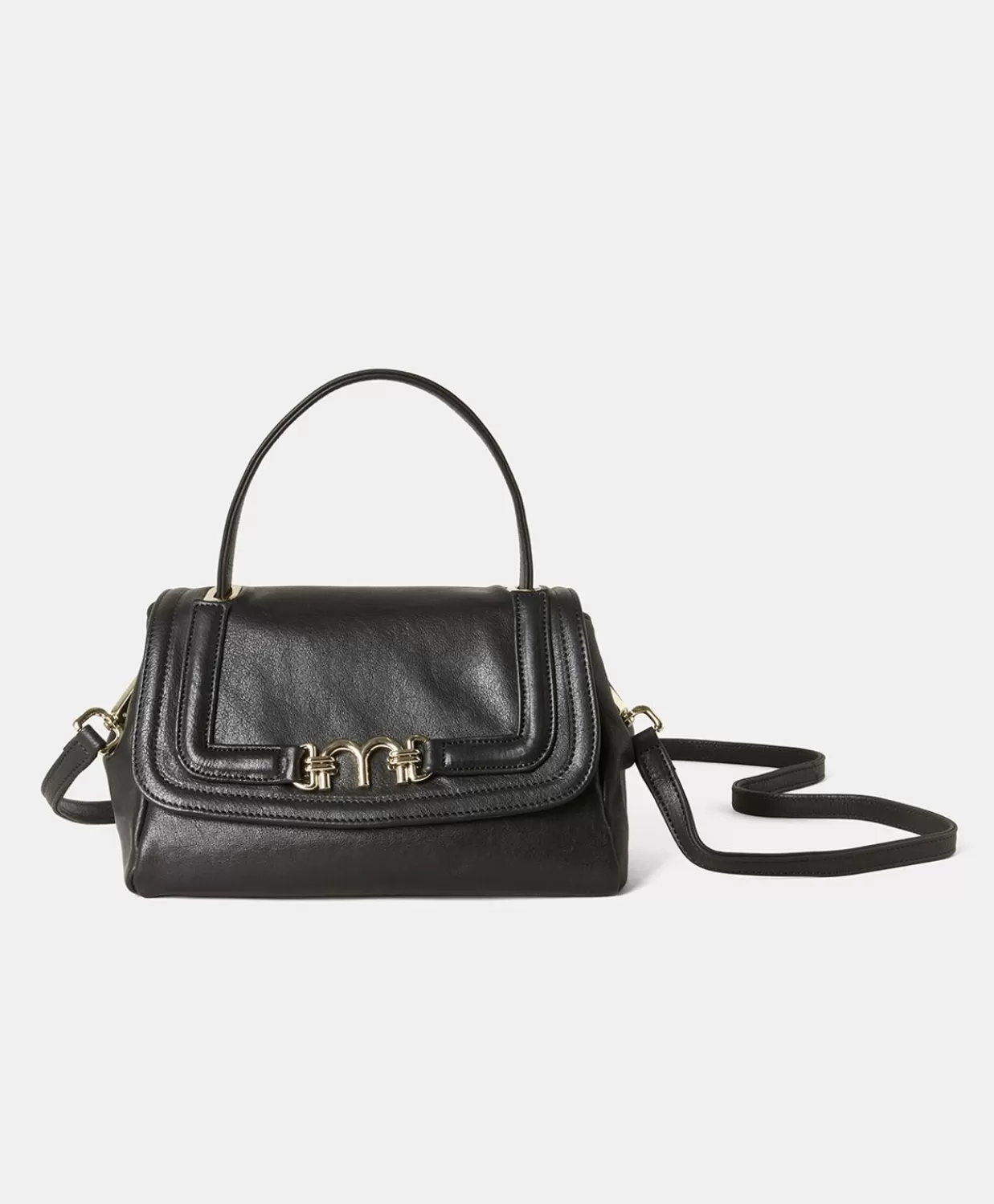 Borse E Pochette>Momoni Borsa Petit Flore In Pelle - Nero