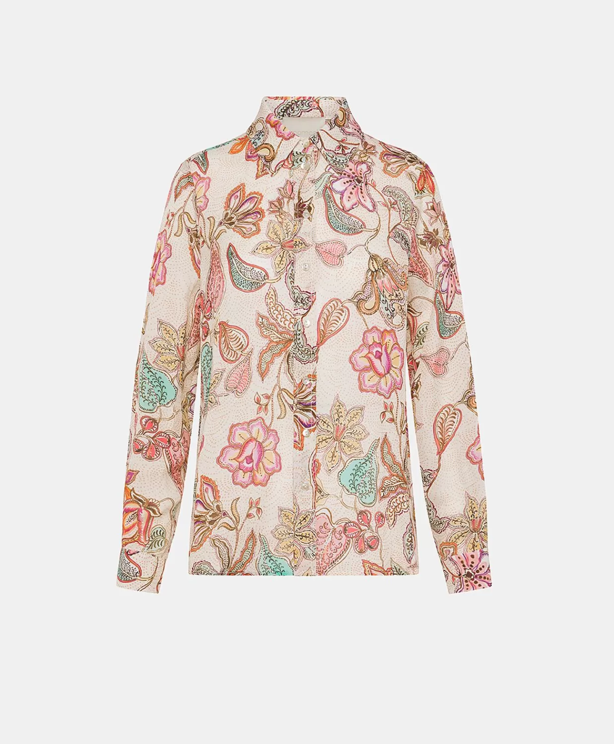 Bluse E Camicie>Momoni Camicia Estreta In Viscosa Lino - Rosa Multicolor