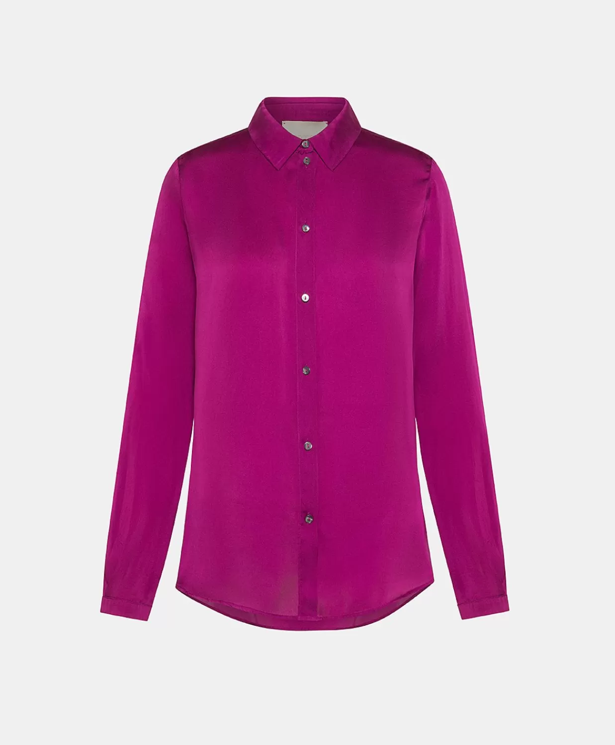 Bluse E Camicie>Momoni Camicia Meudon In Seta Unita - Ciclamino