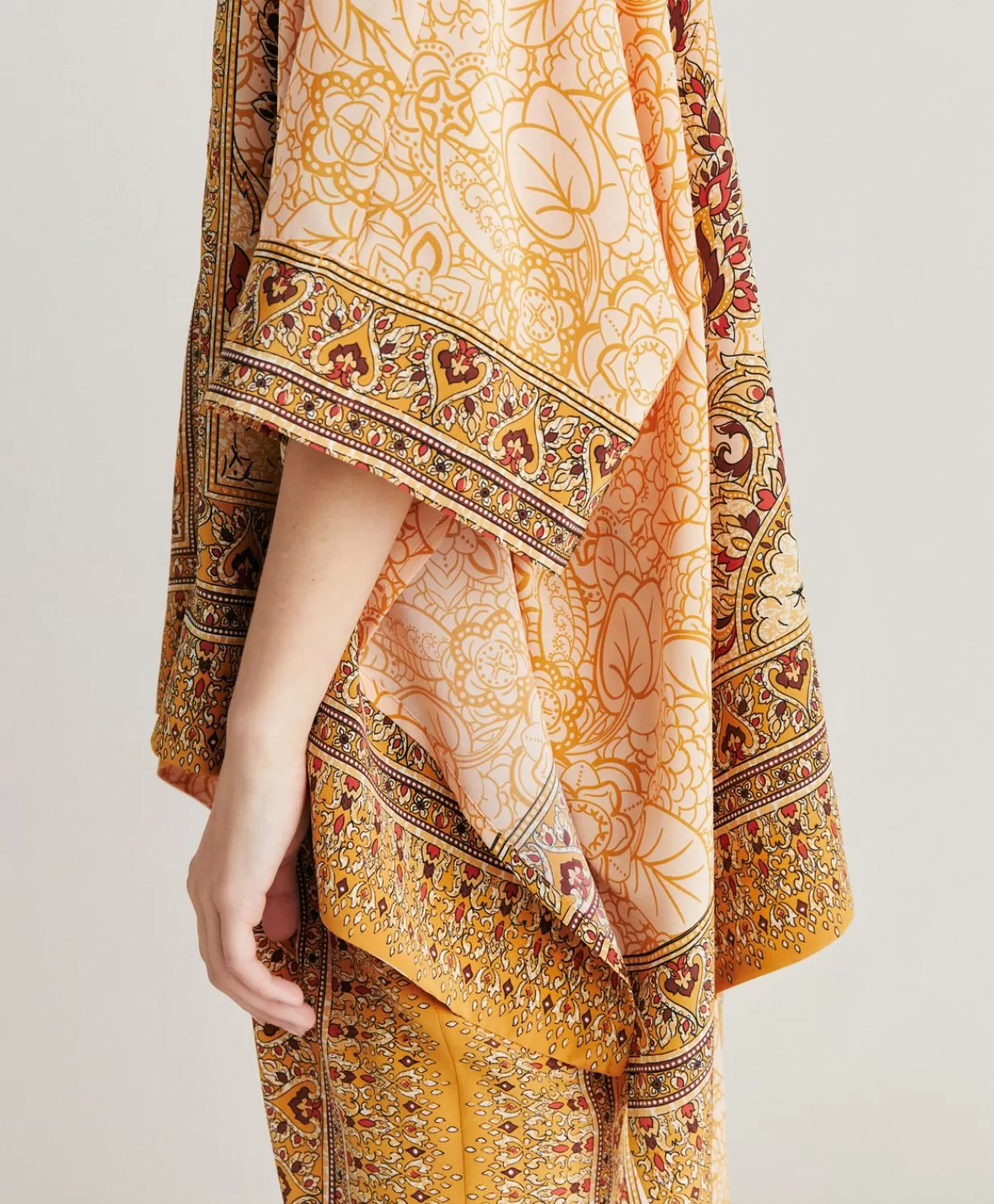 Bluse E Camicie>Momoni Camicia Ray In Crepe De Chine - Bruciato/Multicolor
