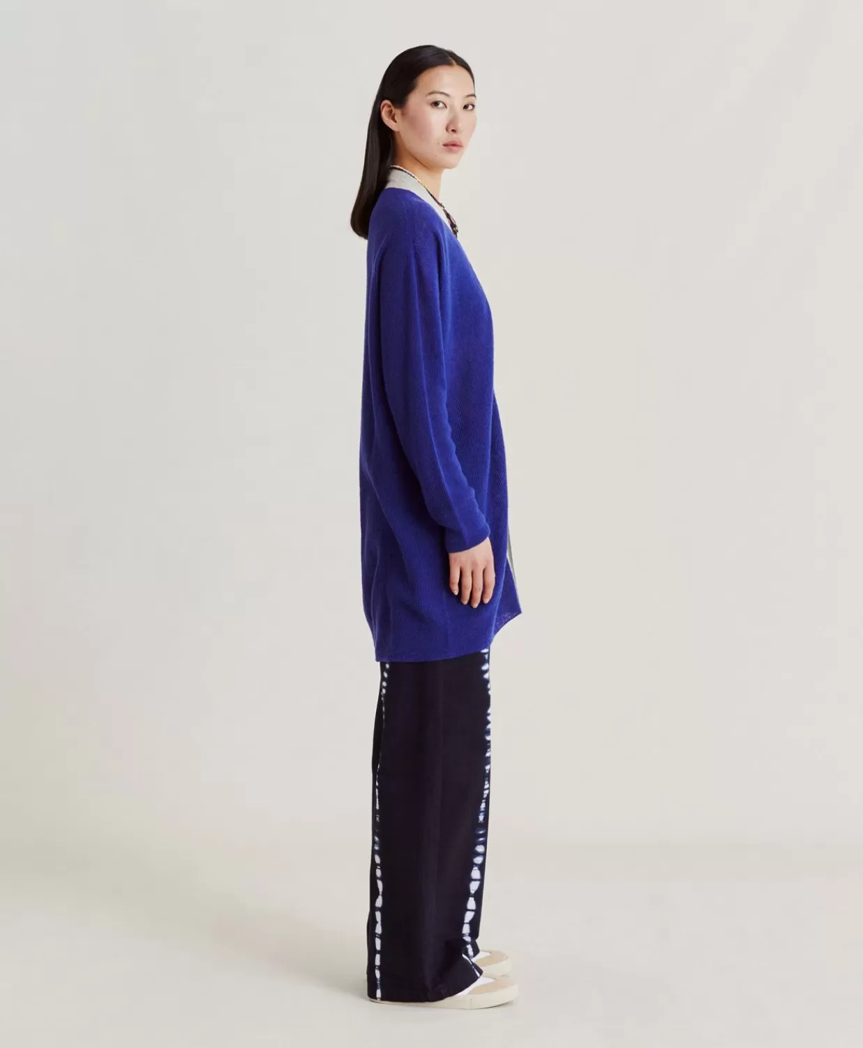 Maglieria>Momoni Cardigan Flossy Perlata Dettagli Lurex - Bluette