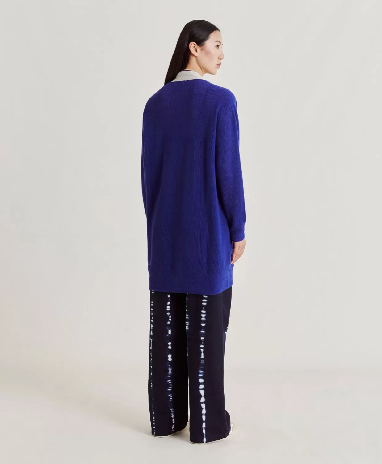 Maglieria>Momoni Cardigan Flossy Perlata Dettagli Lurex - Bluette
