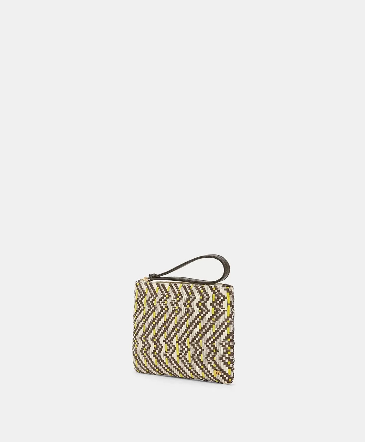 Borse E Pochette>Momoni Clutch Fragua Con Intreccio - Marrone / Multicolor