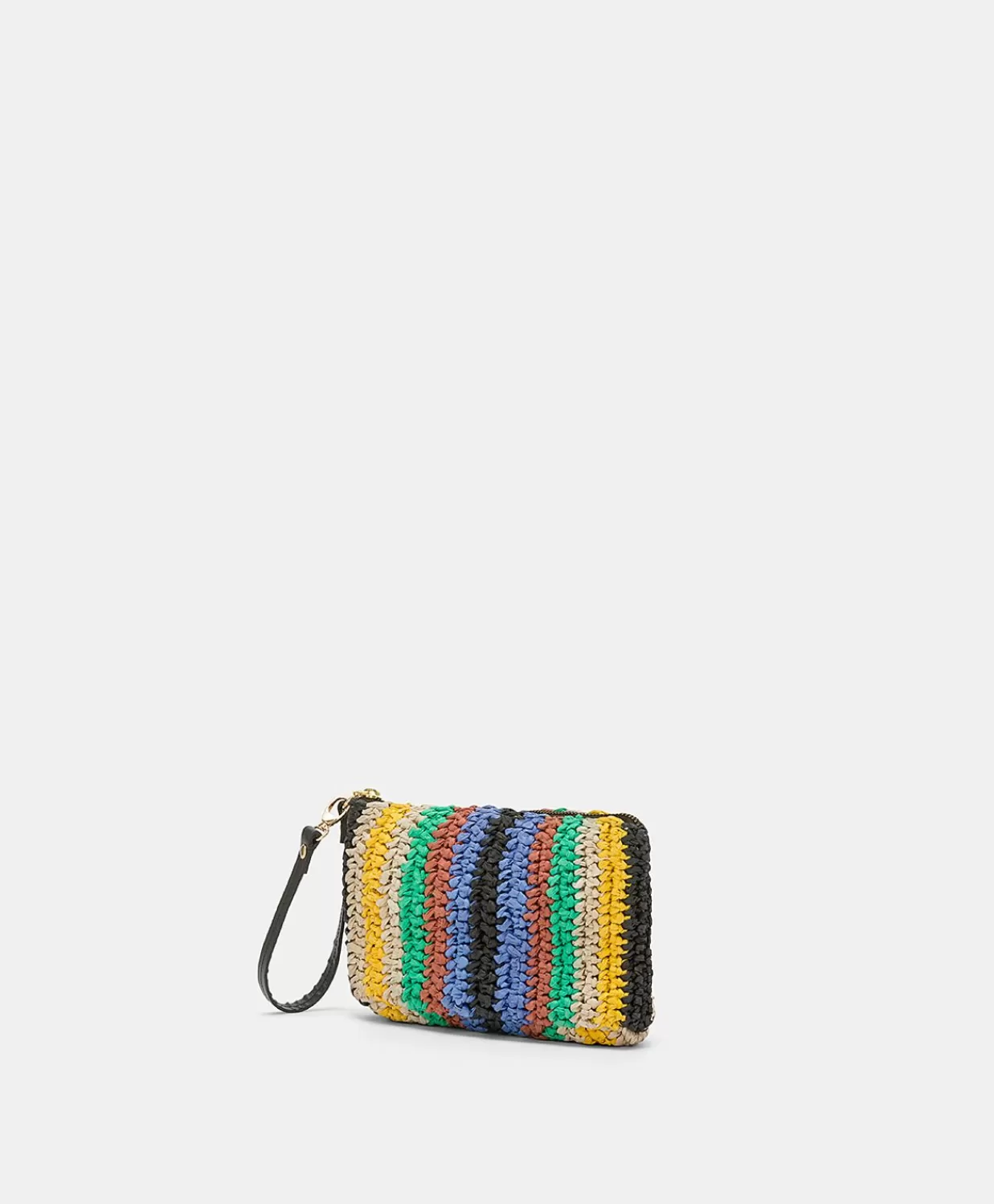 Borse E Pochette>Momoni Clutch Yamir In Raffia A Righe - Multicolor