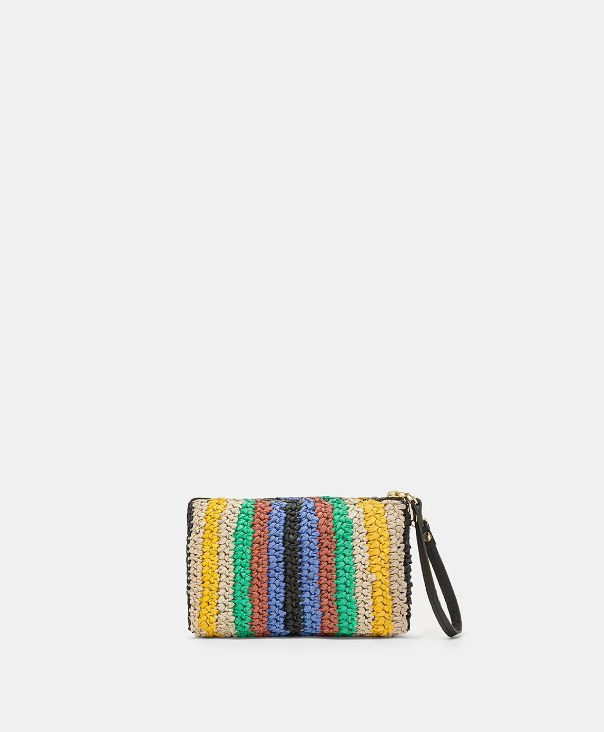 Borse E Pochette>Momoni Clutch Yamir In Raffia A Righe - Multicolor