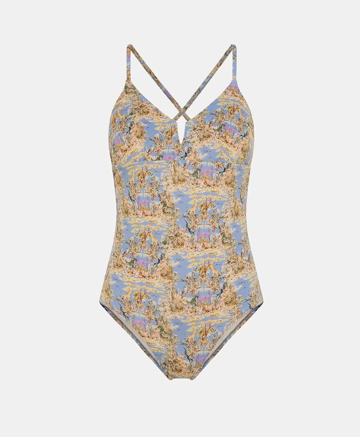 Costumi Da Bagno>Momoni Costume Intero Coral Spring - Ceruleo Multicolor