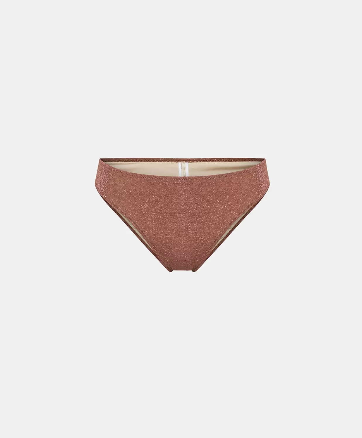 Costumi Da Bagno>Momoni Costume Madi Slip In Jersey Lurex - Terracotta