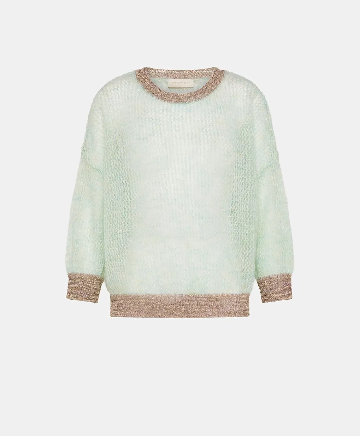 Maglieria>Momoni Maglia Bella In Soft Mohair - Turchese