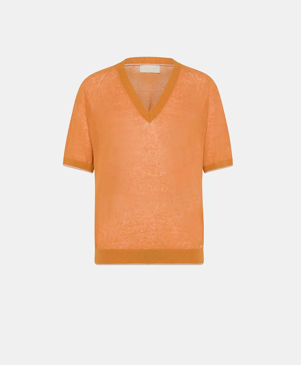 Maglieria>Momoni Maglia Edie In Lino - Arancio