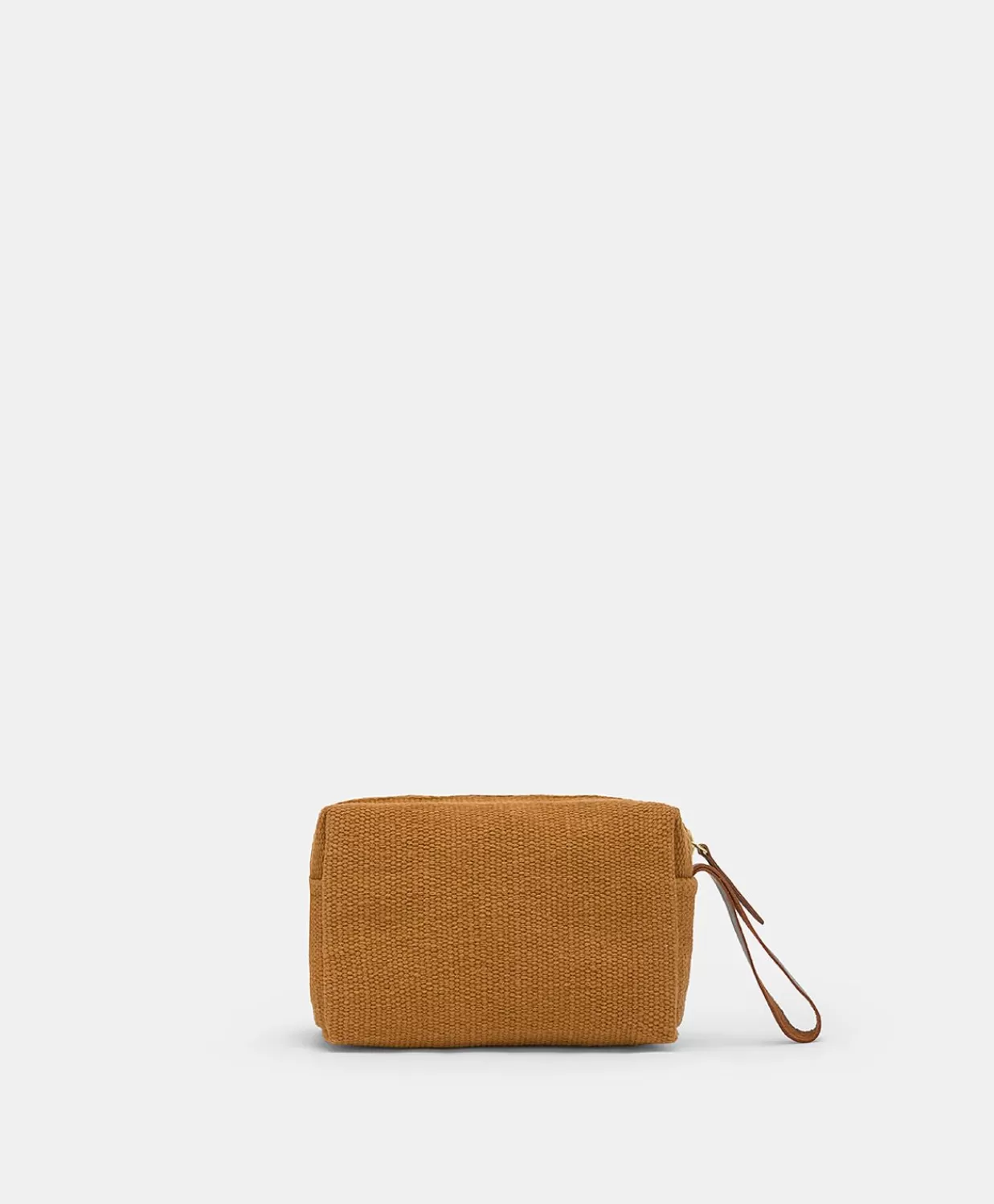 Borse E Pochette>Momoni Make Up Bag Pira In Canvas Con Ricamo - Brandy