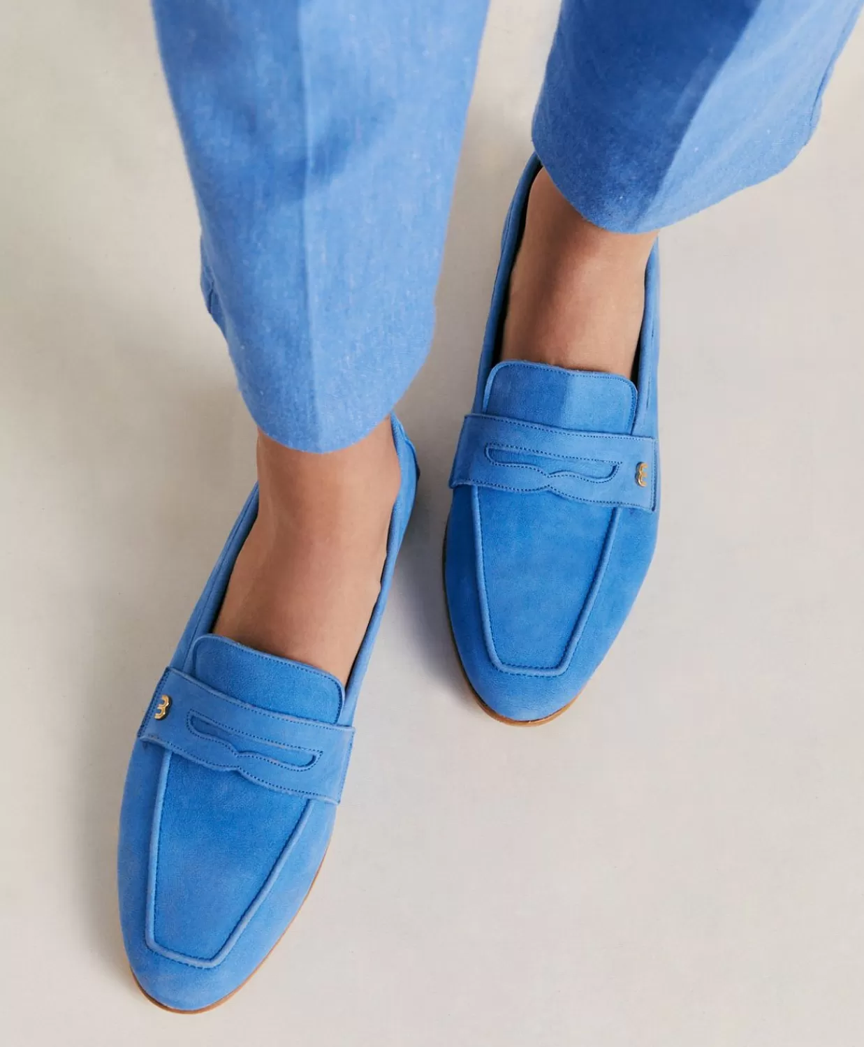 Scarpe>Momoni Mocassini Moresca In Pelle - Bluette