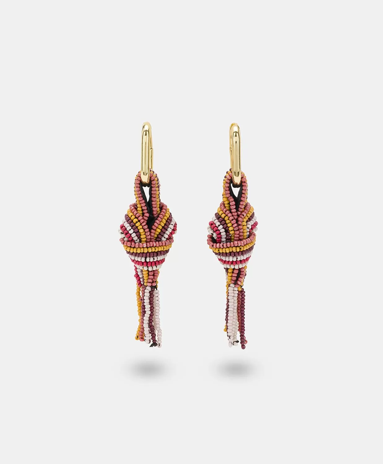 Bijoux>Momoni Orecchini Nodu Con Perline - Bruciato/Multicolor