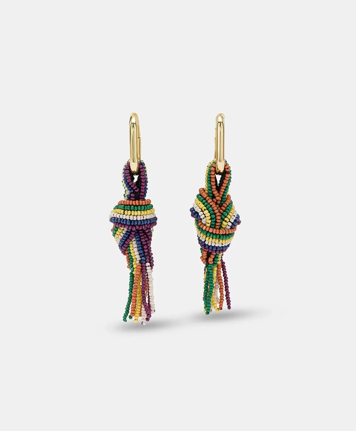 Bijoux>Momoni Orecchini Nodu Con Perline - Verde/Multicolor