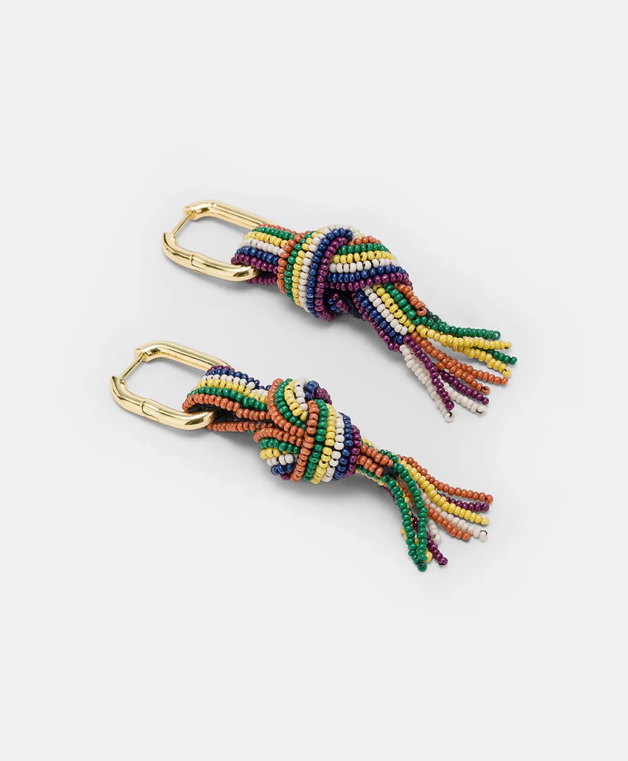 Bijoux>Momoni Orecchini Nodu Con Perline - Verde/Multicolor