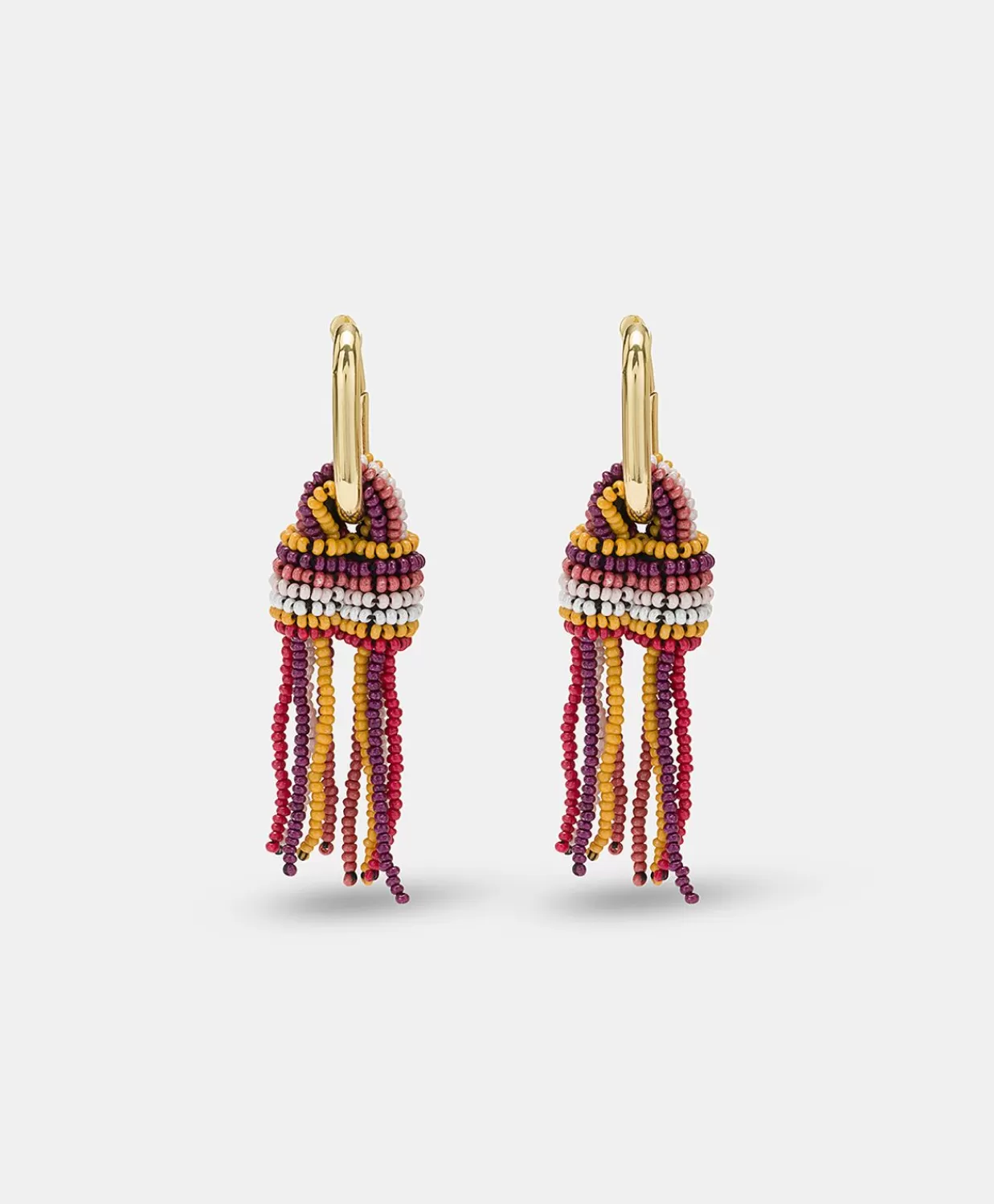 Bijoux>Momoni Orecchini Zimmari Con Perline - Bruciato Multicolor