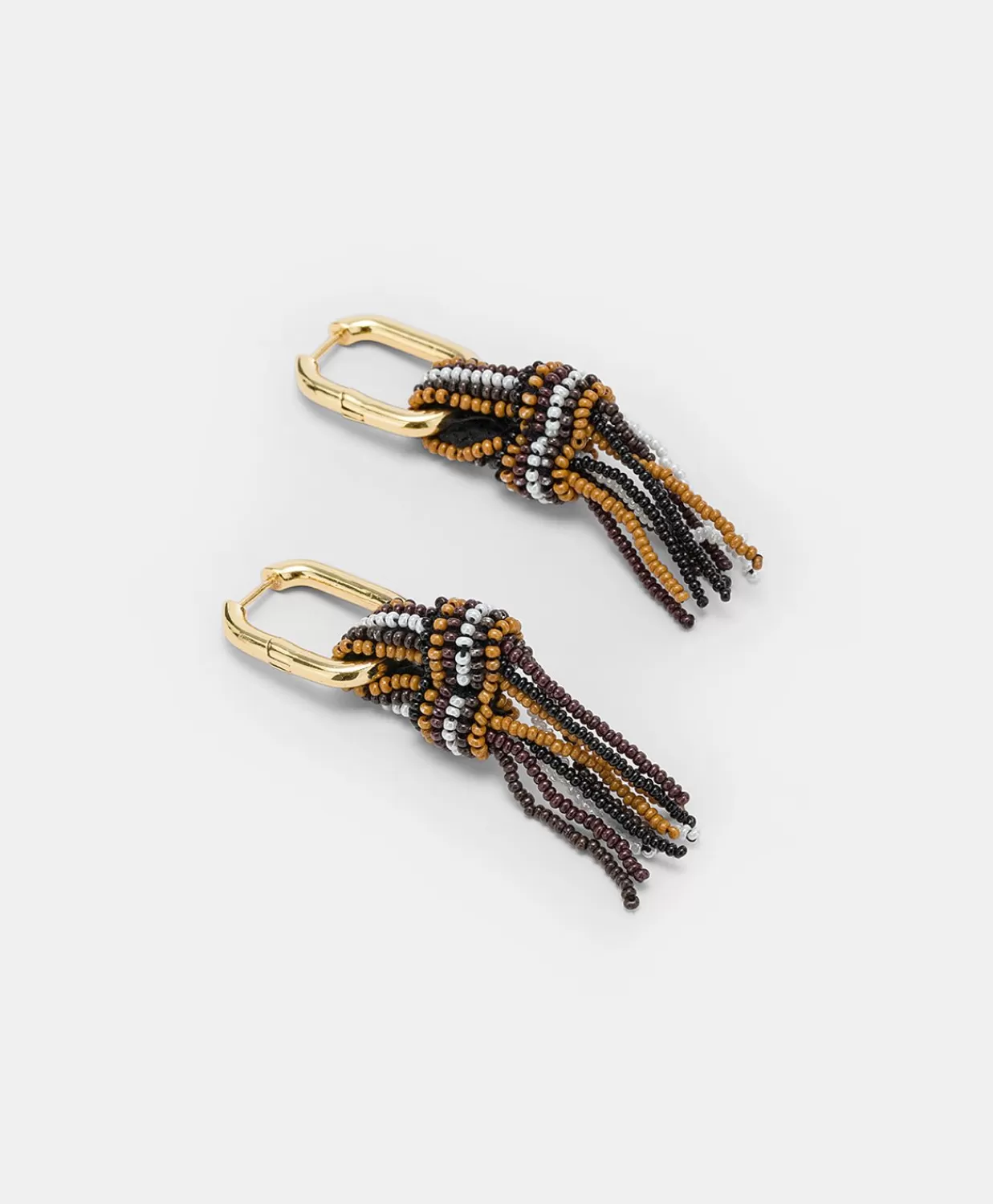 Bijoux>Momoni Orecchini Zimmari Con Perline - Cacao Multicolor