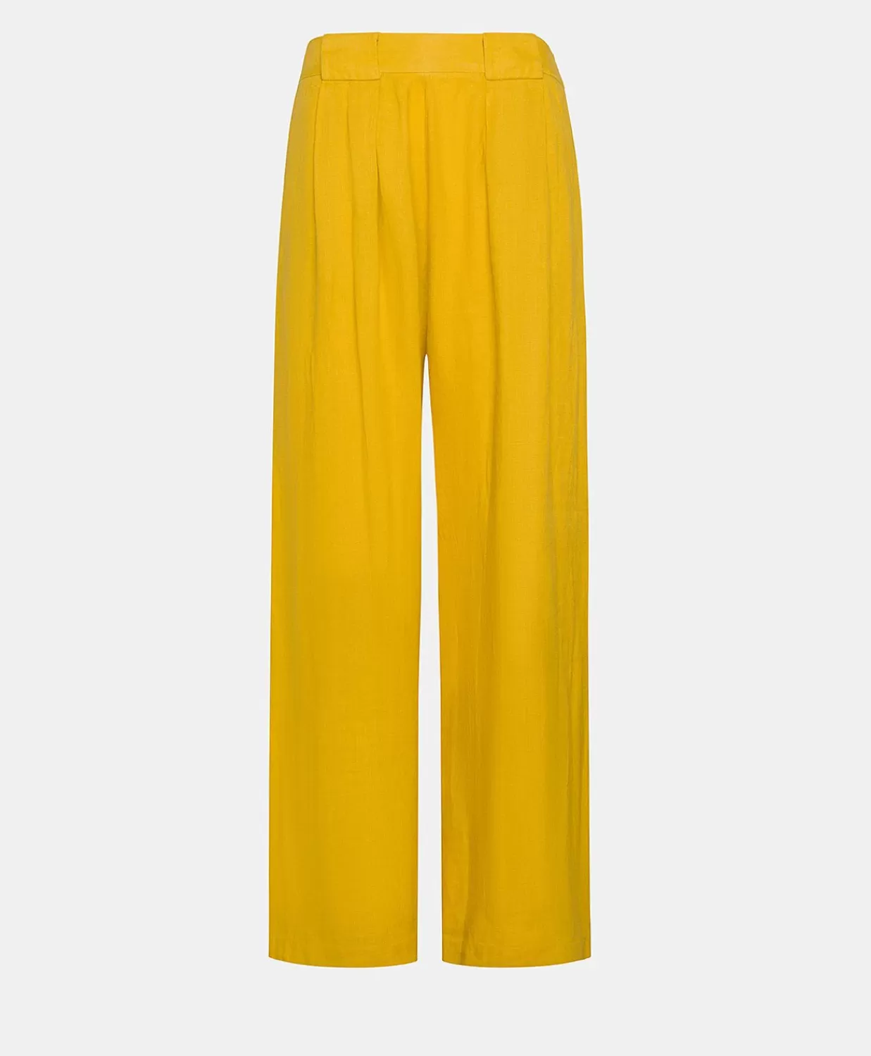 Pantaloni E Shorts>Momoni Pantaloni Aspen In Lino Unito - Giallo Sole