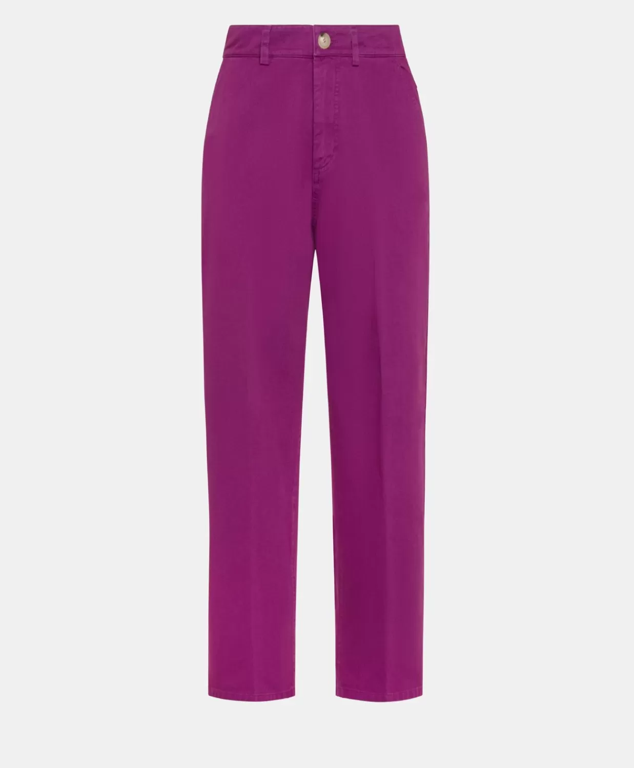 Pantaloni E Shorts>Momoni Pantaloni Fucsia Bis In Gabardina - Ciclamino