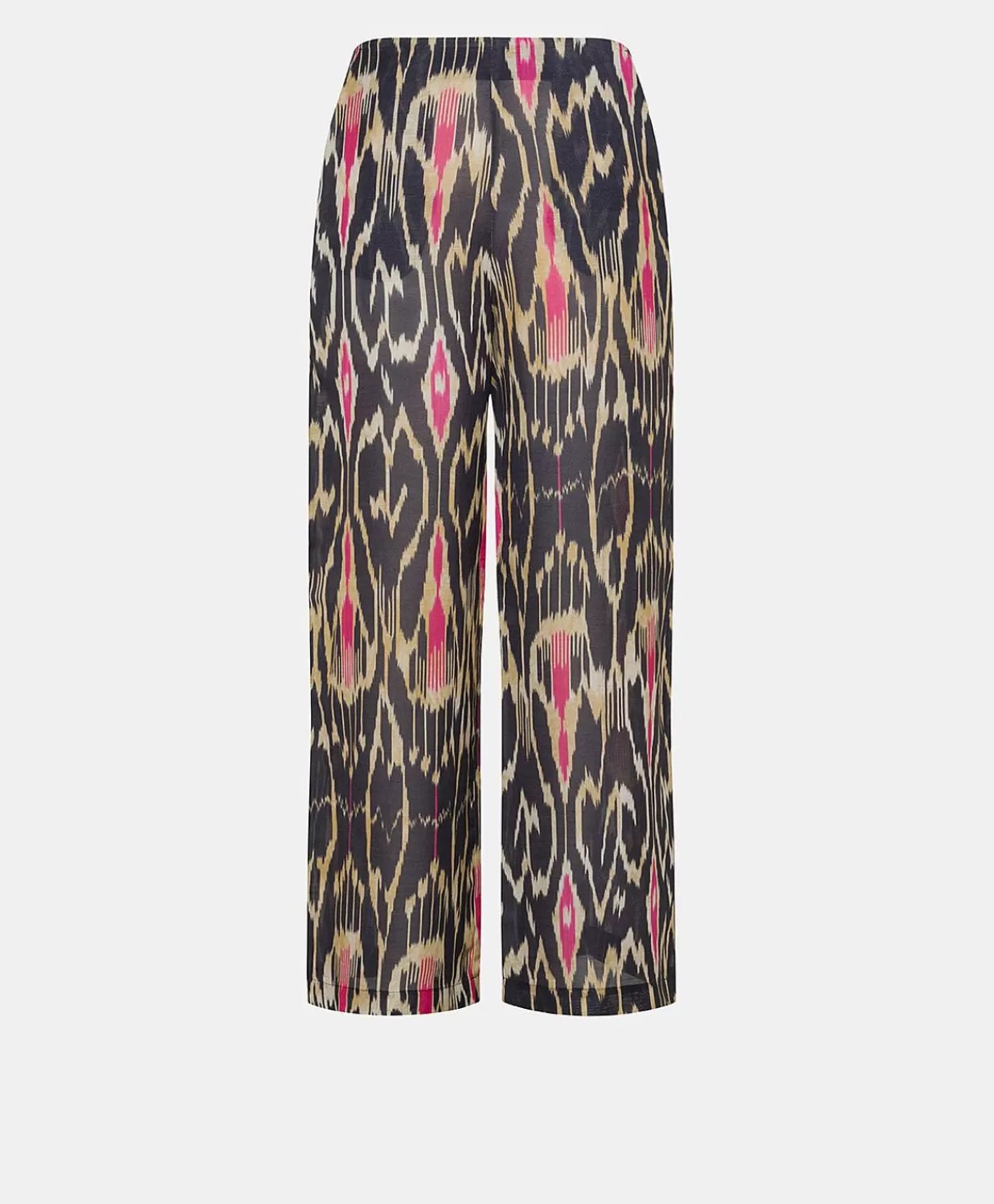 Pantaloni E Shorts>Momoni Pantaloni Ginepro In Viscosa Lino - Multicolor Blu