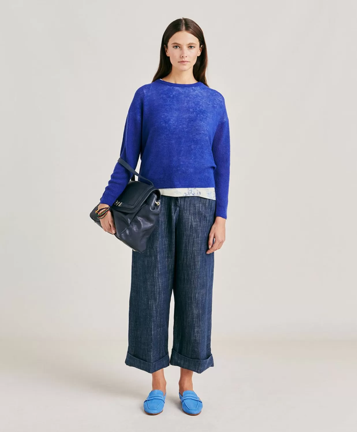 Pantaloni E Shorts>Momoni Pantaloni Grecale In Denim - Blu Jeans