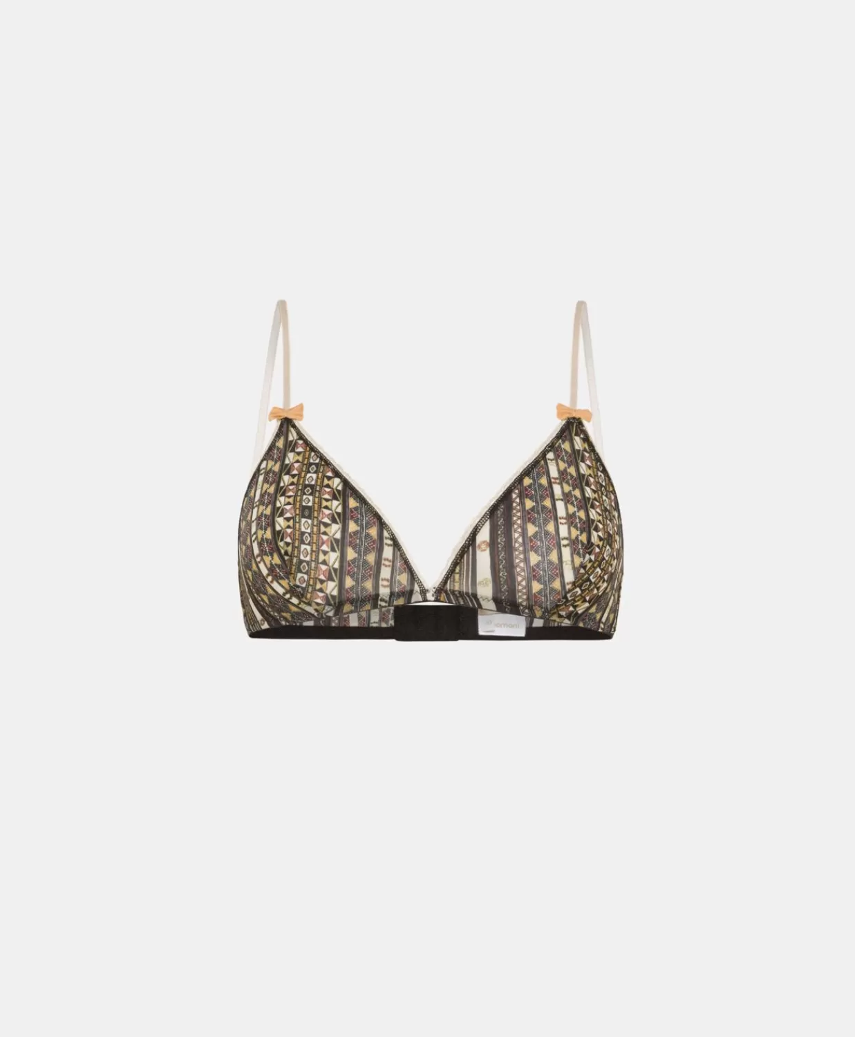 Reggiseni>Momoni Reggiseno Amethist In Nylon Stampato - Nero Multicolor