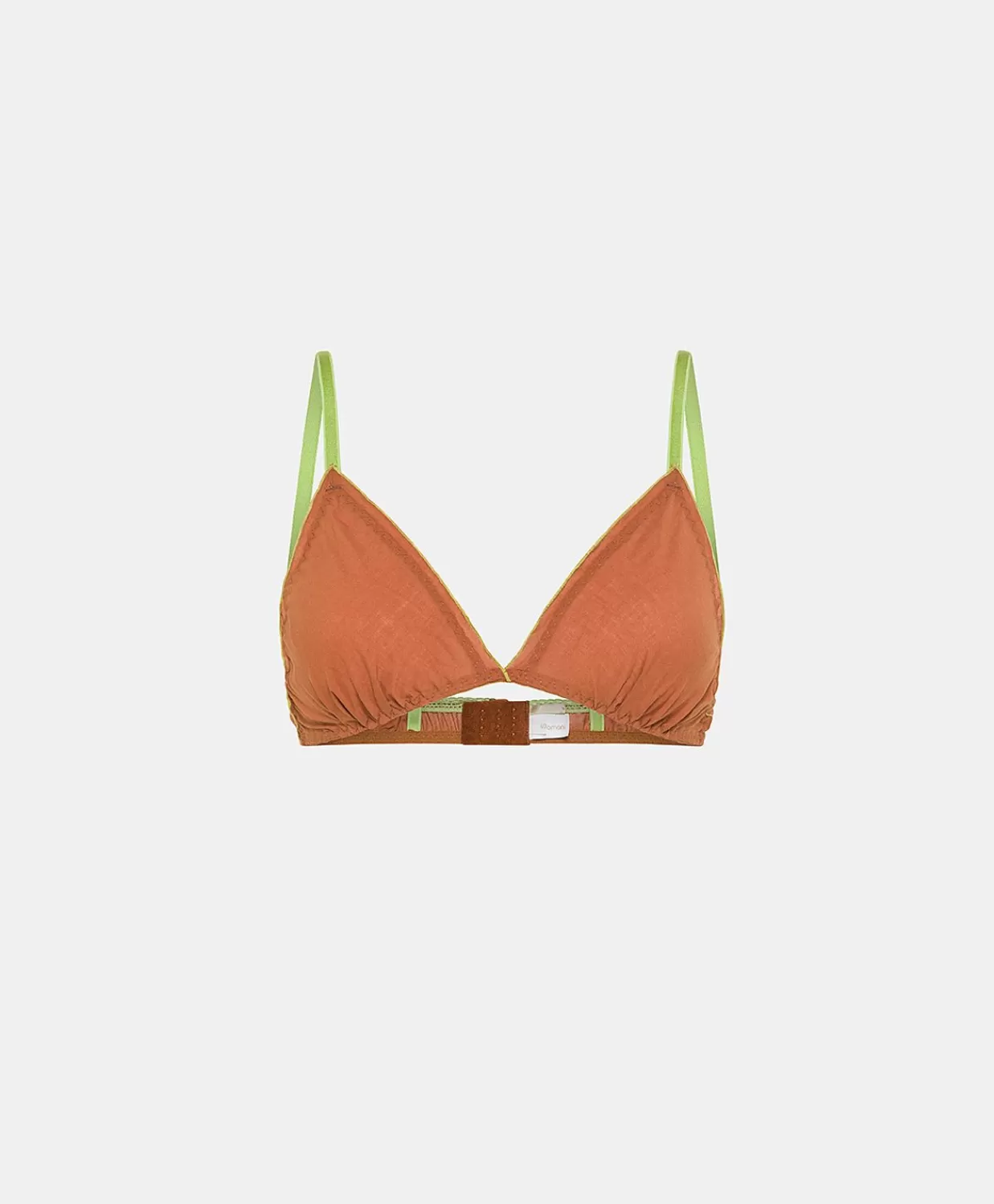 Reggiseni>Momoni Reggiseno Vipera Con Voile Di Cotone - Coccio