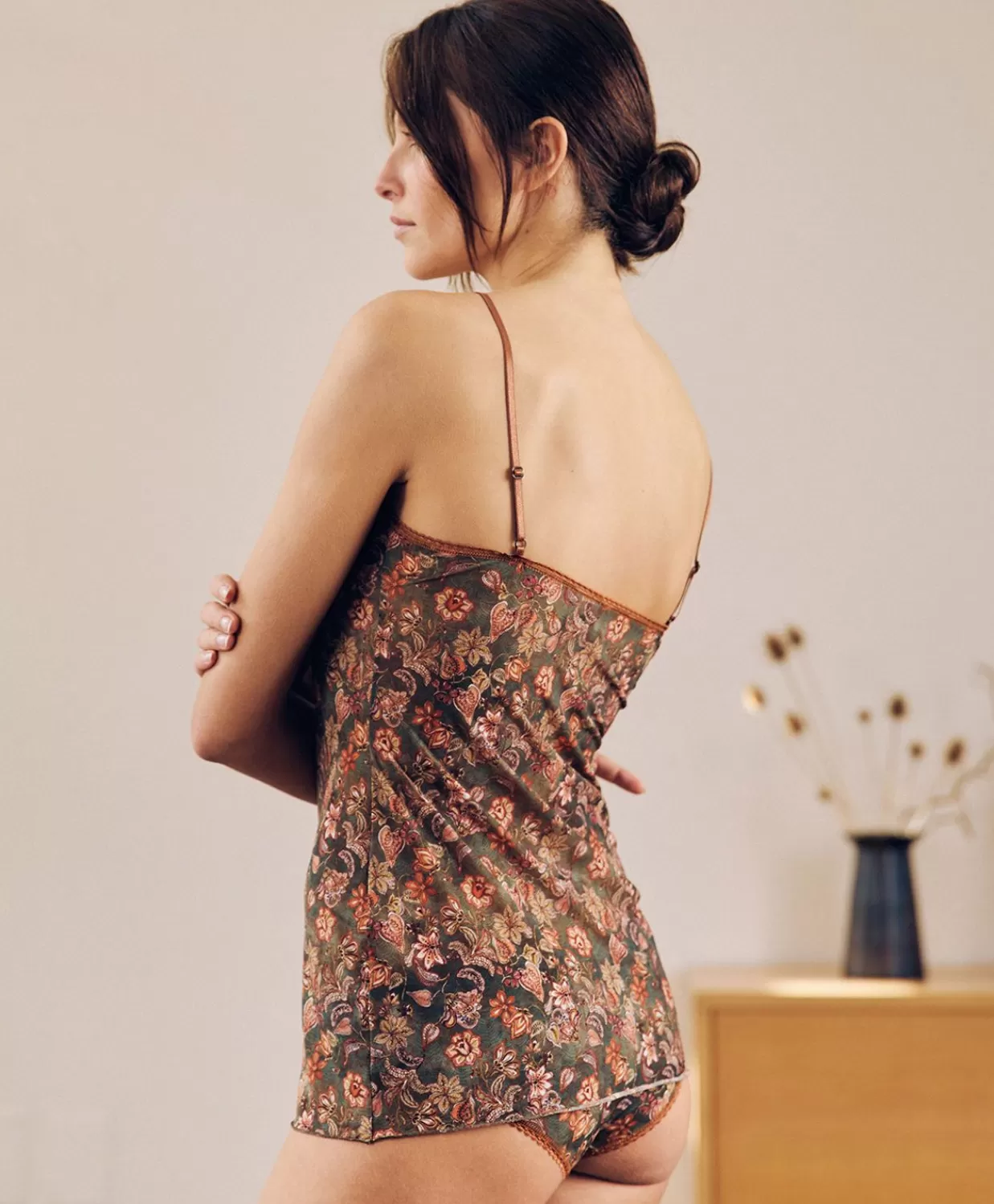 Body E Tute>Momoni Top Airelle In Nylon Stampato - Army Multicolor