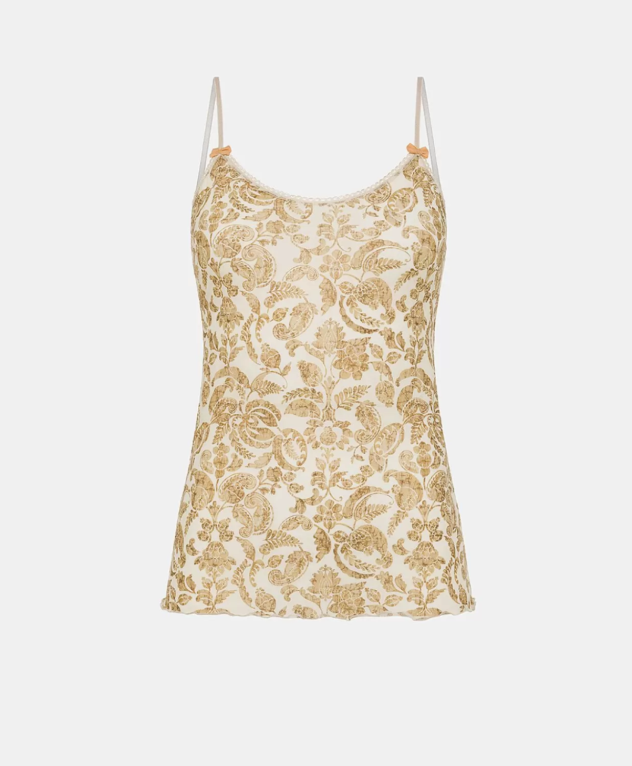 Body E Tute>Momoni Top Airelle In Nylon Stampato - Panna / Multicolor