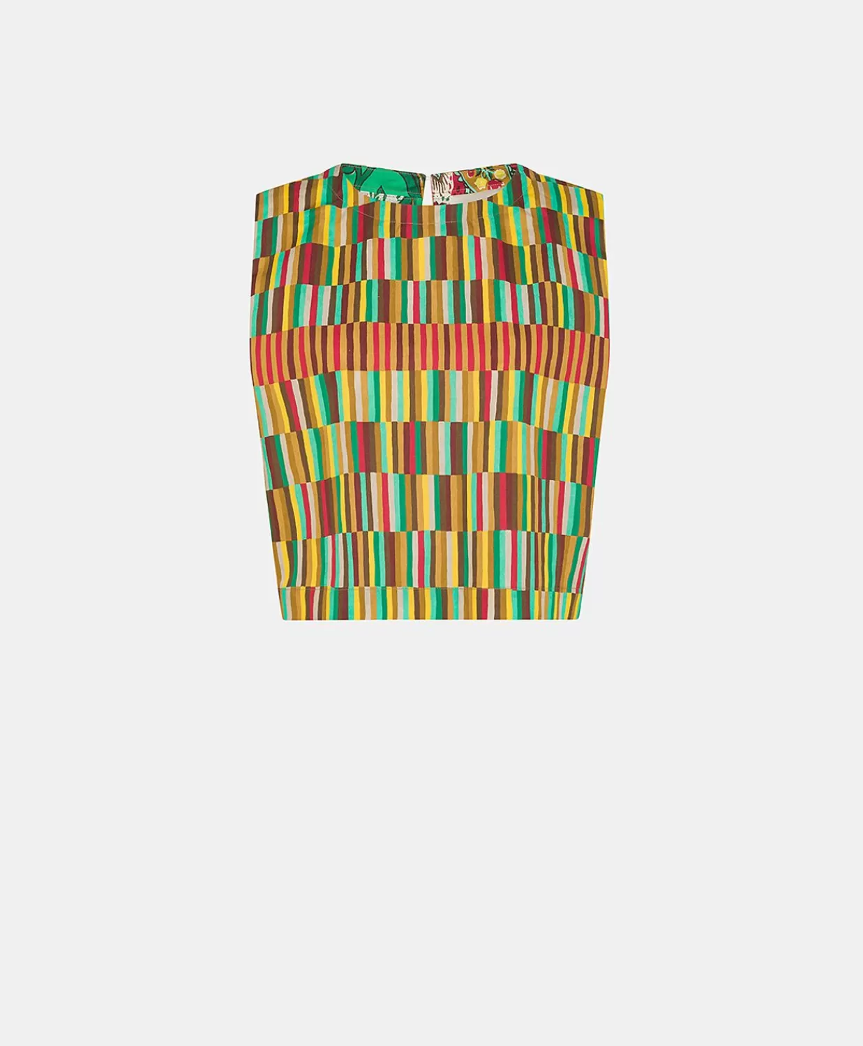 T-Shirts E Top>Momoni Top Moon In Popeline - Multicolor Giallo