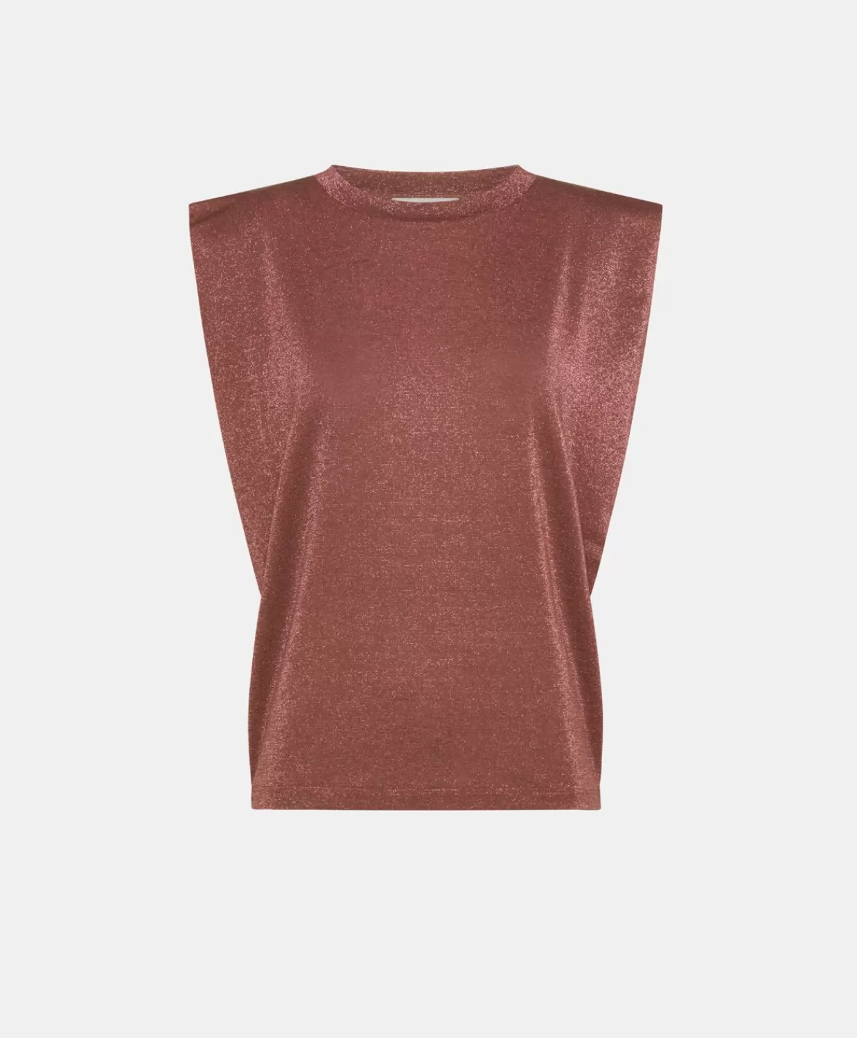 T-Shirts E Top>Momoni Tshirt Enna In Jersey Lurex - Terracotta