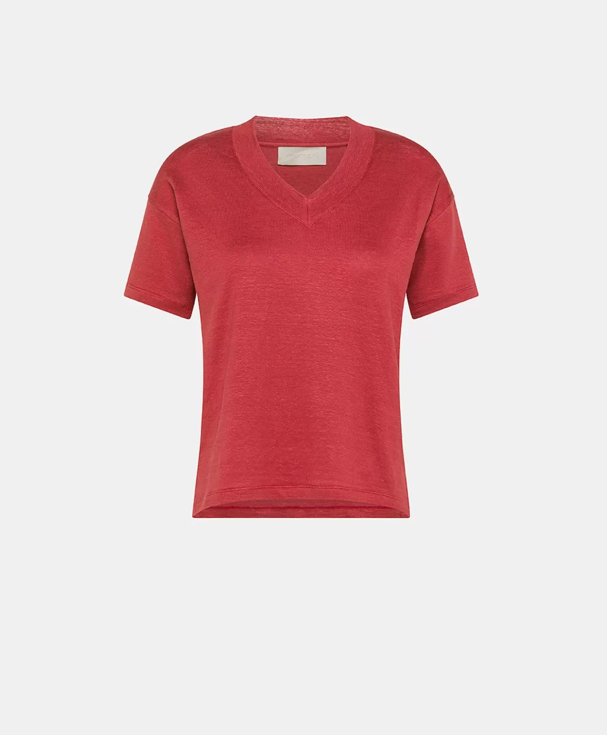 T-Shirts E Top>Momoni Tshirt Nancy In Jersey Lino - Amaranto