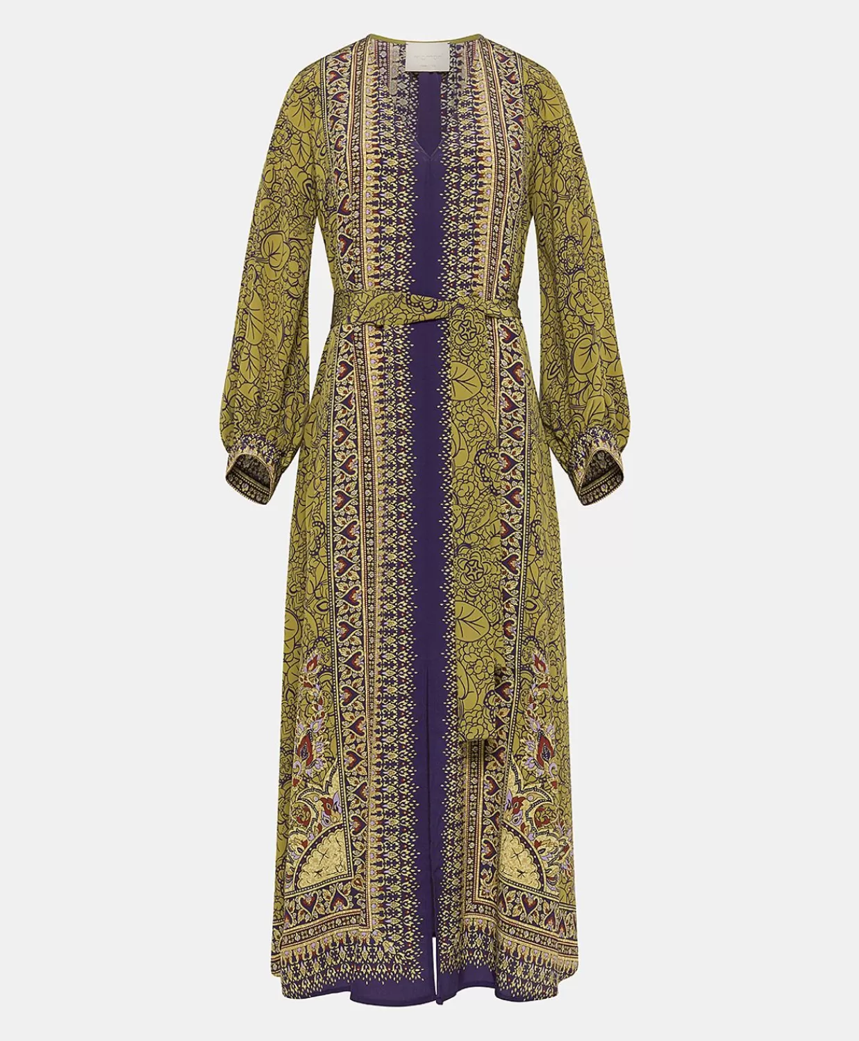 Vestiti>Momoni Vestito Adelma In Crepe De Chine - Blu Multicolor