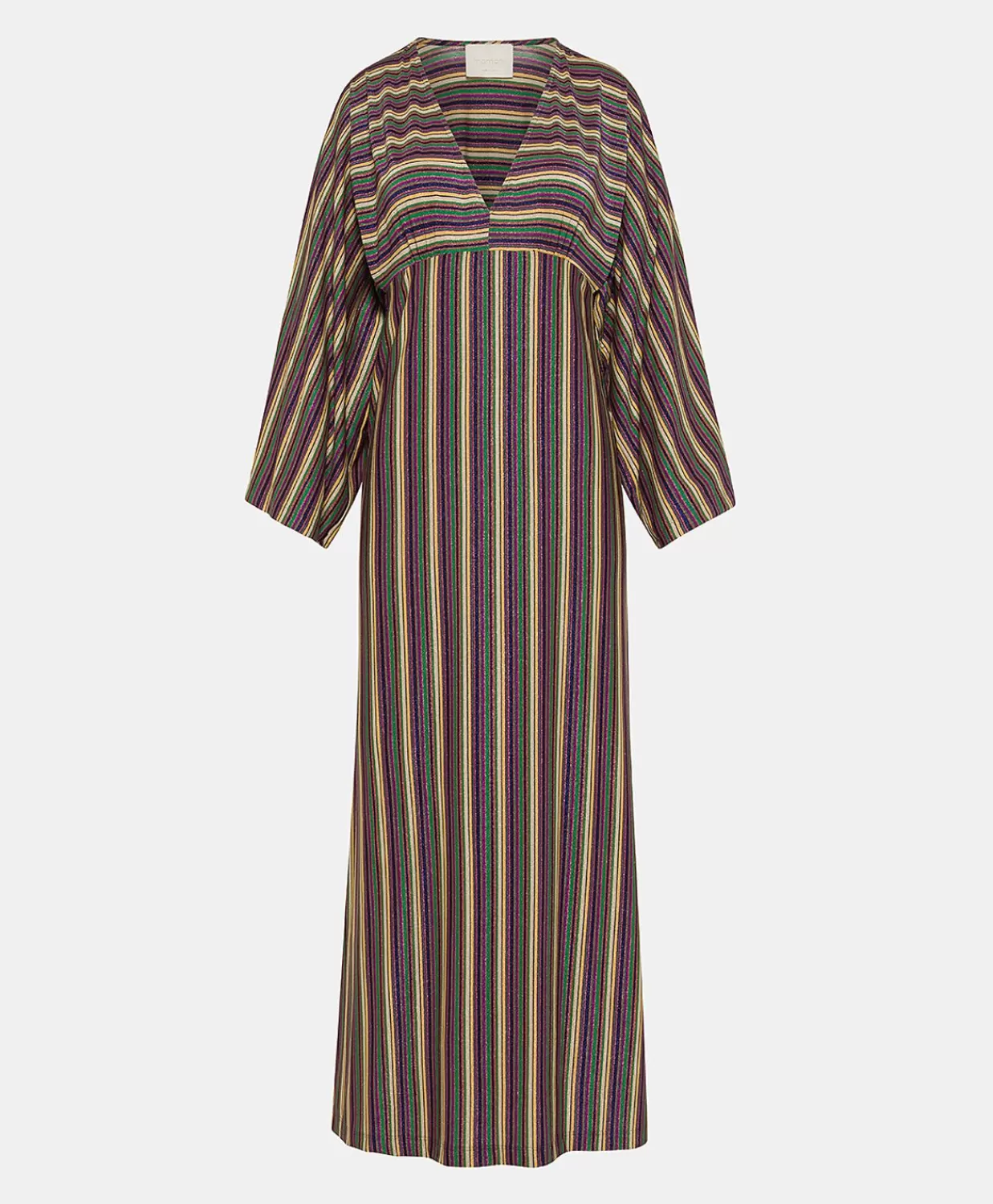 Vestiti>Momoni Vestito Margarida In Jersey Lurex A Righe - Multicolor Verde